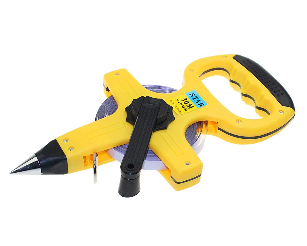 30M 100M Retractable Metric Tape Open Reel Long Steel Tape Measure Measuring Ruler Woodworking Tools Household Tools