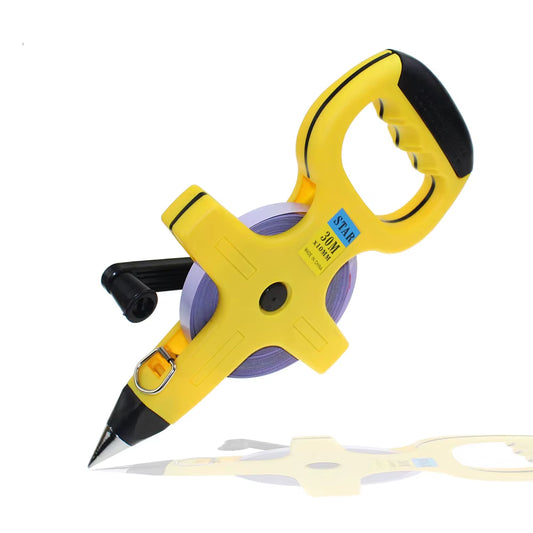 30M 100M Retractable Metric Tape Open Reel Long Steel Tape Measure Measuring Ruler Woodworking Tools Household Tools
